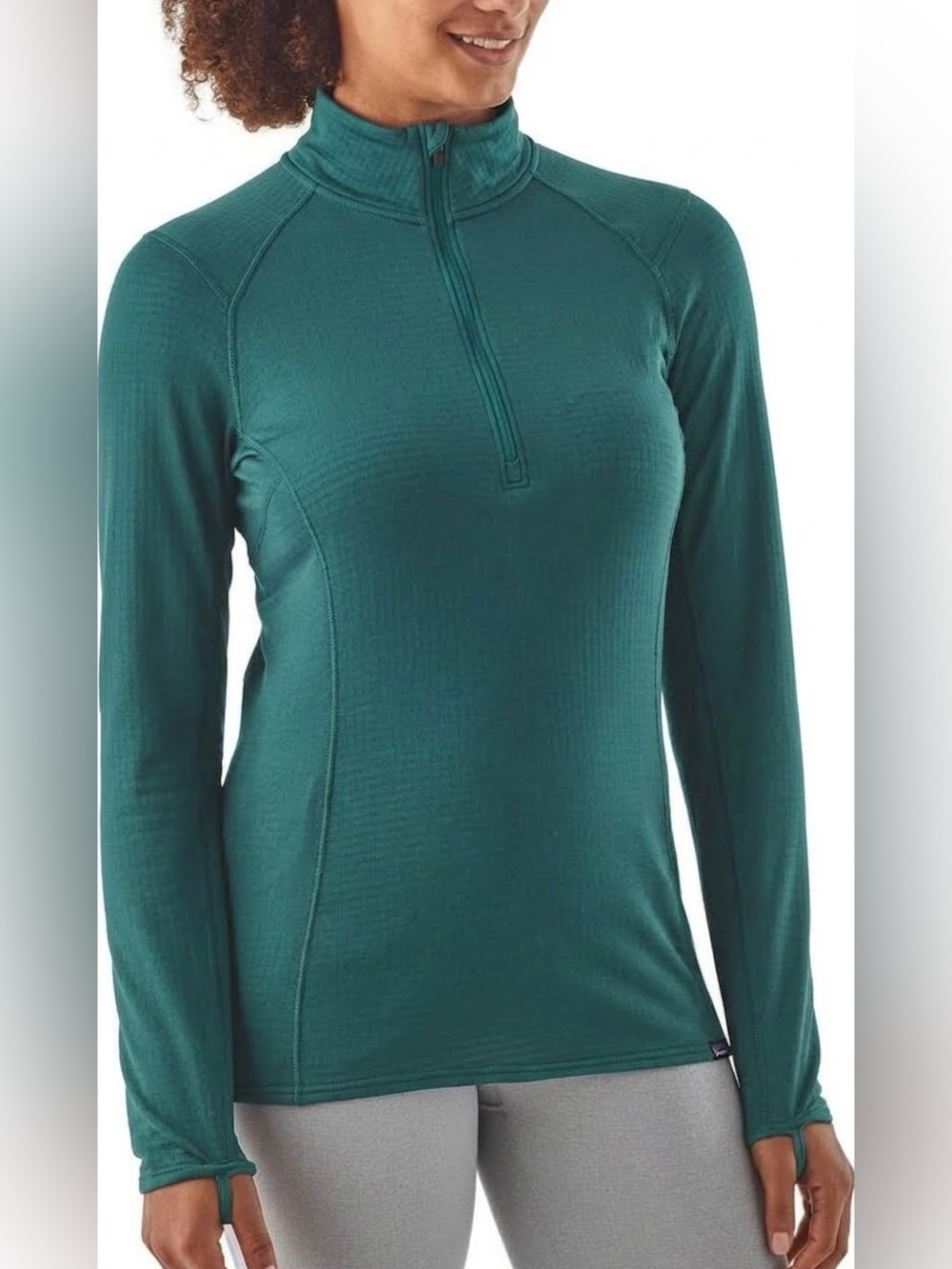 Patagonia Capilene Midweight Grid Fleece 1/4 Zip Pullover M Granola Girl